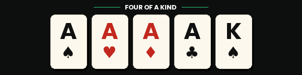Four of a Kind — Four cards of the same rank